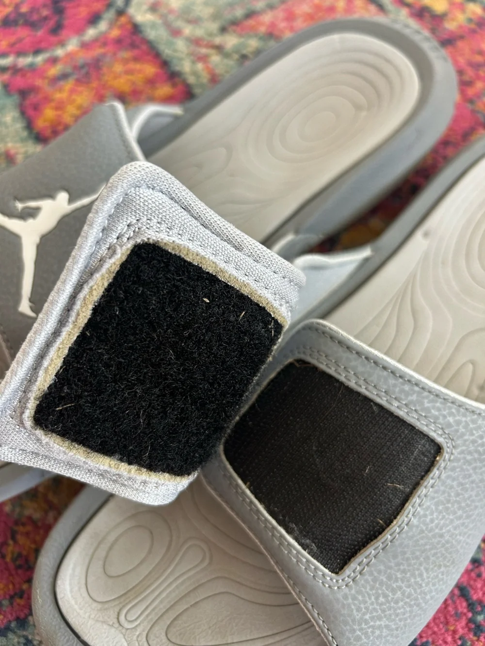 Nike | Mens ‘Cool Grey/White Wolf’ Hydro 6 Jordan Adjustable Slide Sandals Sz 11